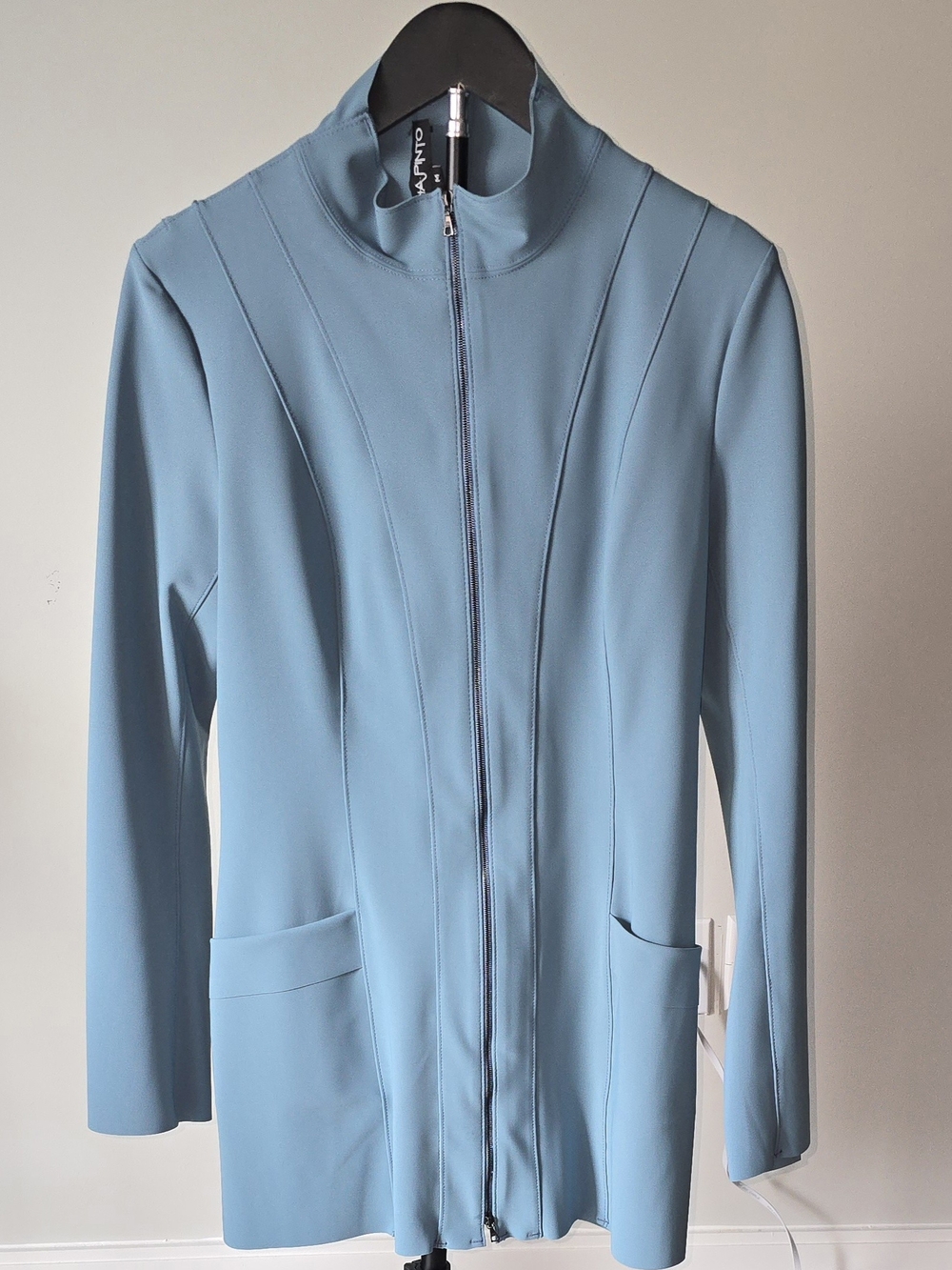New Maria Pinto Kelly  Zip-Front Jacket in Metal Color M